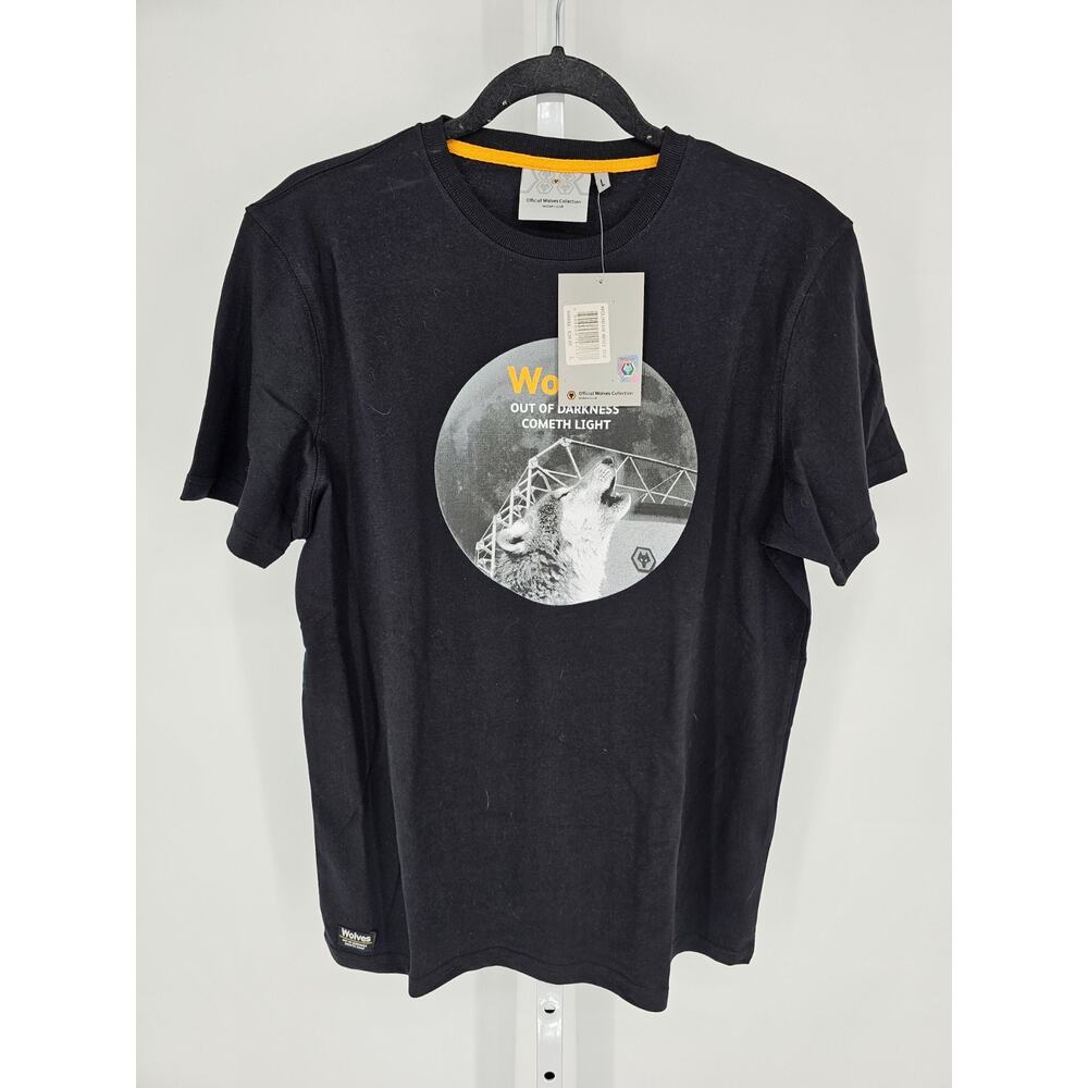 Wolves Premier League Futbol Soccer Short Sleeve T Shirt Mens Sz L Official NEW
